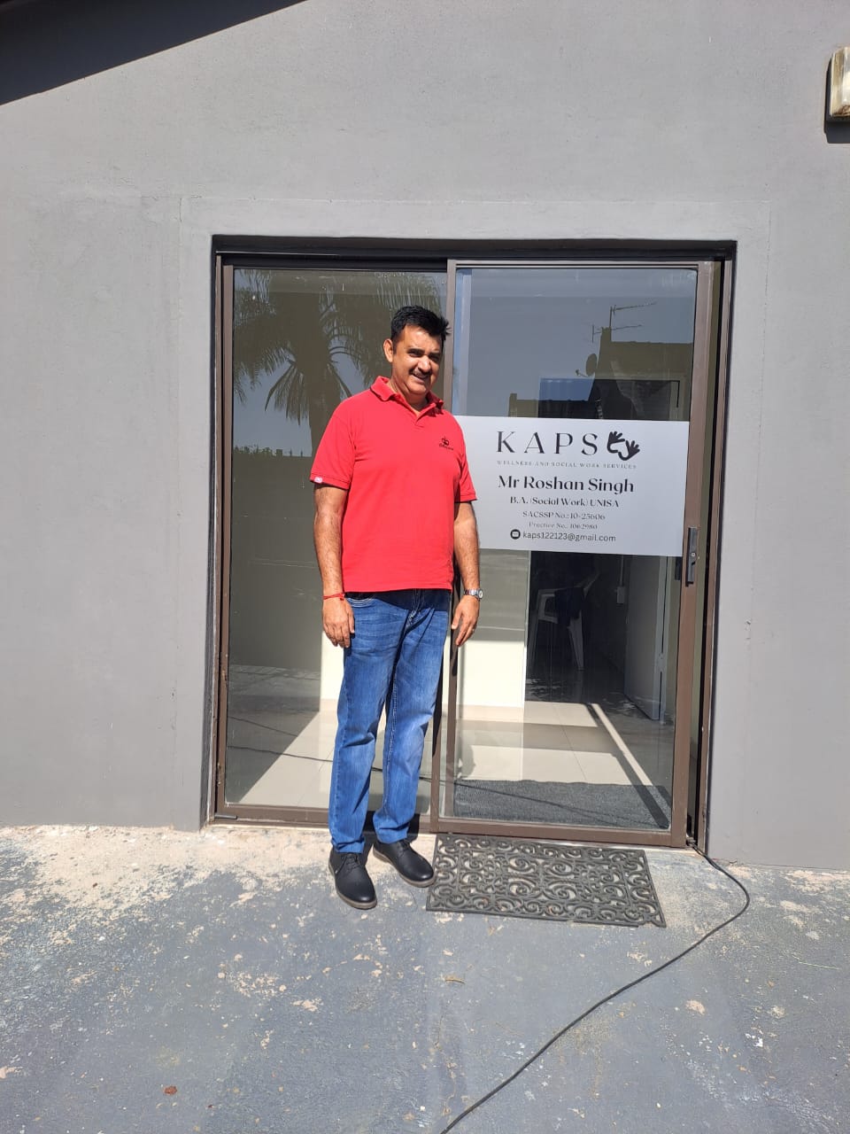 Mr. Roshan Singh in front of KAPS office